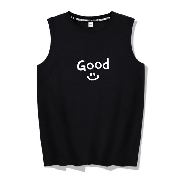 Muška pamučna majica bez rukava s printom - u više boja