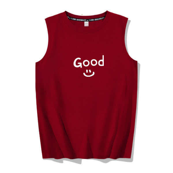 Muška pamučna majica bez rukava s printom - u više boja