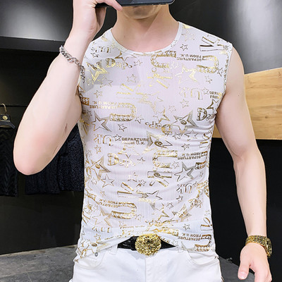 Moodne ümara kaelusega meeste topp