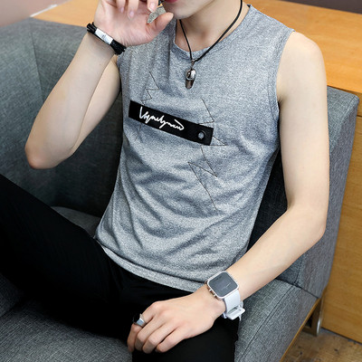 Ανδρικό φανελάκι casual με στρογγυλή λαιμόκοψη