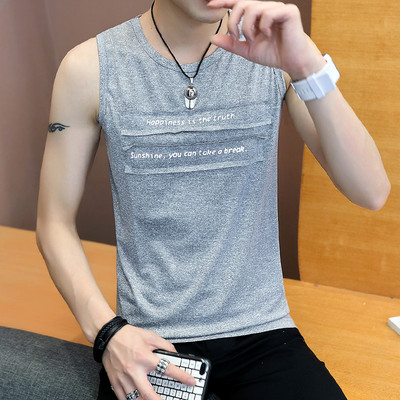 Ανδρικό φανελάκι casual με στρογγυλή λαιμόκοψη