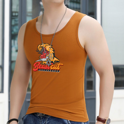 Férfi felső mintával és ovális nyakkivágással mindennapi használatra