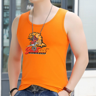 Férfi felső mintával és ovális nyakkivágással mindennapi használatra