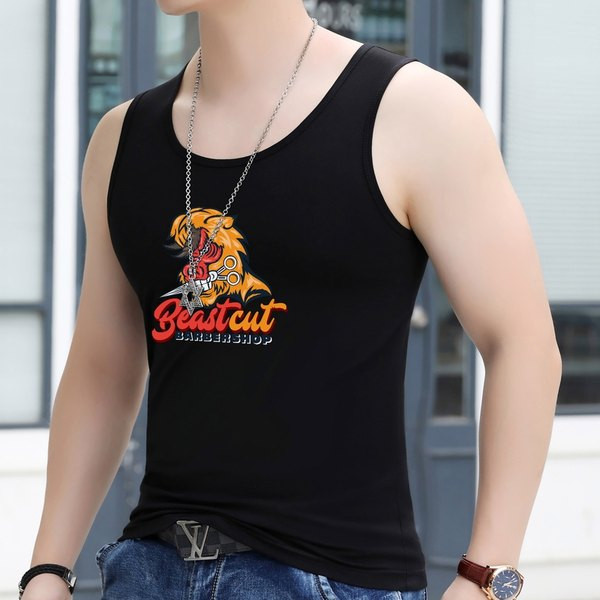 Férfi felső mintával és ovális nyakkivágással mindennapi használatra