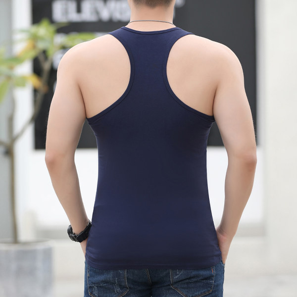 Ανδρικό casual φανελάκι με στρογγυλή λαιμόκοψη - πολλά χρώματα