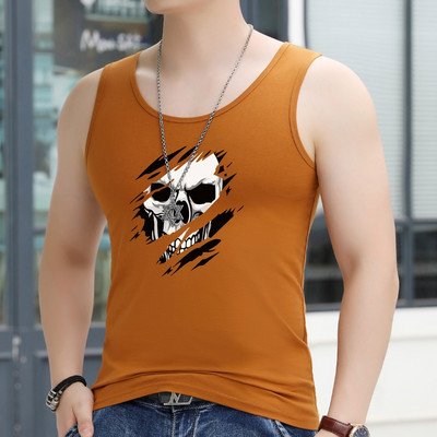 Καθημερινό ανδρικό φανελάκι με στάμπα - πολλά χρώματα