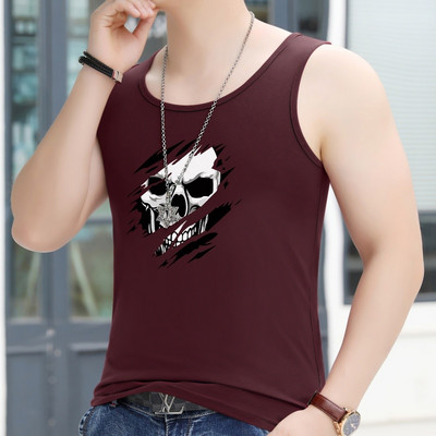 Καθημερινό ανδρικό φανελάκι με στάμπα - πολλά χρώματα