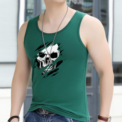 Καθημερινό ανδρικό φανελάκι με στάμπα - πολλά χρώματα