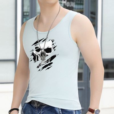 Καθημερινό ανδρικό φανελάκι με στάμπα - πολλά χρώματα