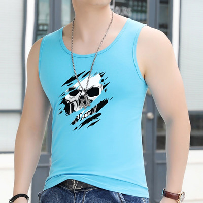 Καθημερινό ανδρικό φανελάκι με στάμπα - πολλά χρώματα