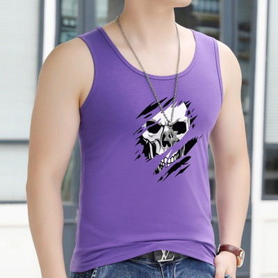 Καθημερινό ανδρικό φανελάκι με στάμπα - πολλά χρώματα