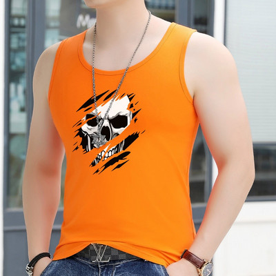 Καθημερινό ανδρικό φανελάκι με στάμπα - πολλά χρώματα