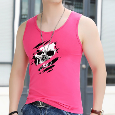 Καθημερινό ανδρικό φανελάκι με στάμπα - πολλά χρώματα