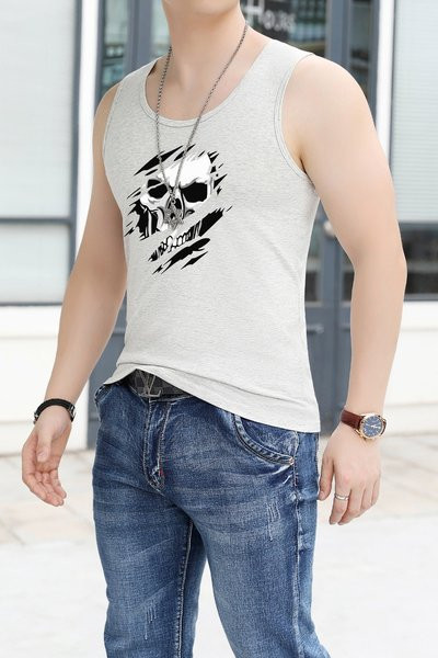 Καθημερινό ανδρικό φανελάκι με στάμπα - πολλά χρώματα