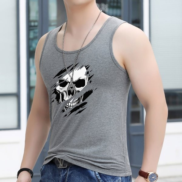 Καθημερινό ανδρικό φανελάκι με στάμπα - πολλά χρώματα