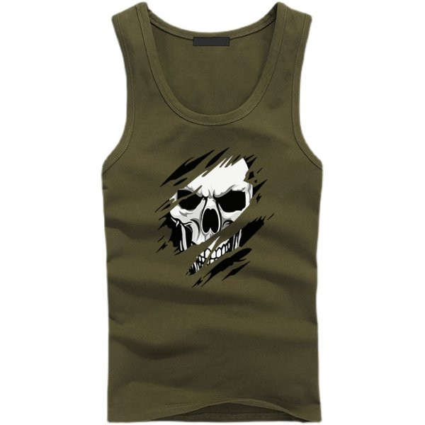 Καθημερινό ανδρικό φανελάκι με στάμπα - πολλά χρώματα