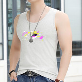 Férfi felső, kerek nyakkivágással és nyomattal - több színben