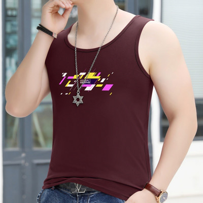 Férfi felső, kerek nyakkivágással és nyomattal - több színben