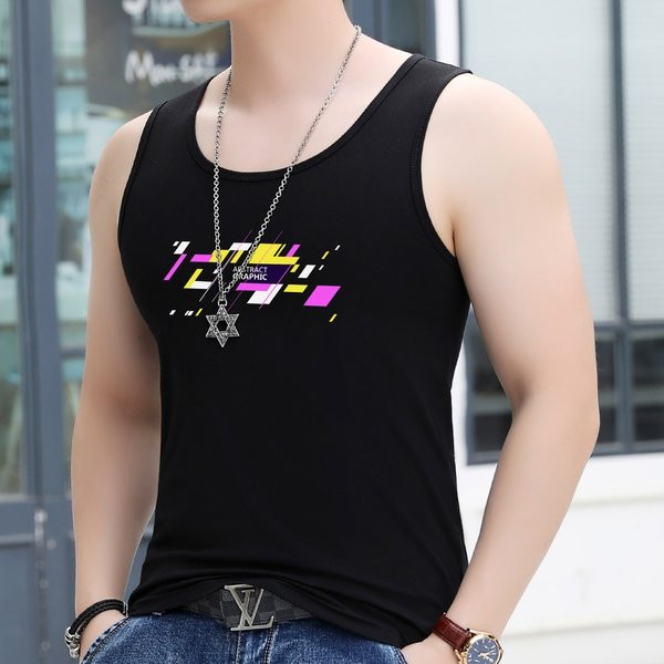 Férfi felső, kerek nyakkivágással és nyomattal - több színben