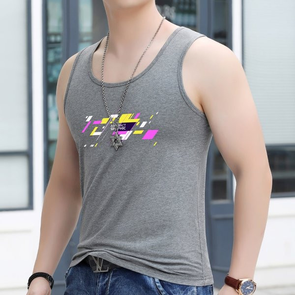 Férfi felső, kerek nyakkivágással és nyomattal - több színben