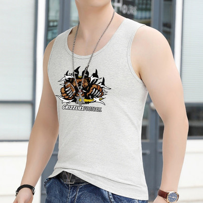 Nyári alkalmi pamut felső, férfi mintával