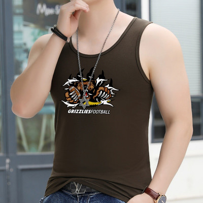 Nyári alkalmi pamut felső, férfi mintával