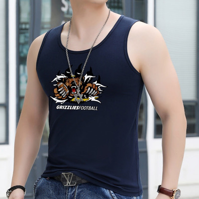 Nyári alkalmi pamut felső, férfi mintával