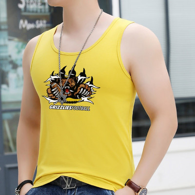 Nyári alkalmi pamut felső, férfi mintával