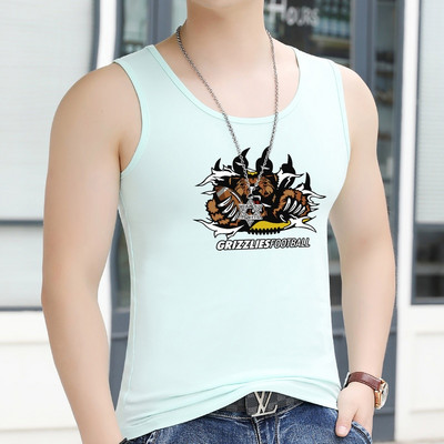 Nyári alkalmi pamut felső, férfi mintával