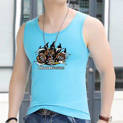 Nyári alkalmi pamut felső, férfi mintával