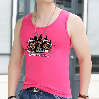 Nyári alkalmi pamut felső, férfi mintával