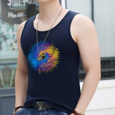 Ovaalse dekoltee ja värvitrükiga vabaaja topp