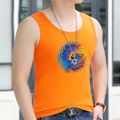 Ovaalse dekoltee ja värvitrükiga vabaaja topp