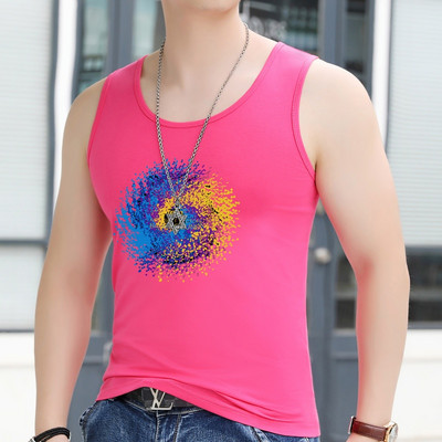 Ovaalse dekoltee ja värvitrükiga vabaaja topp