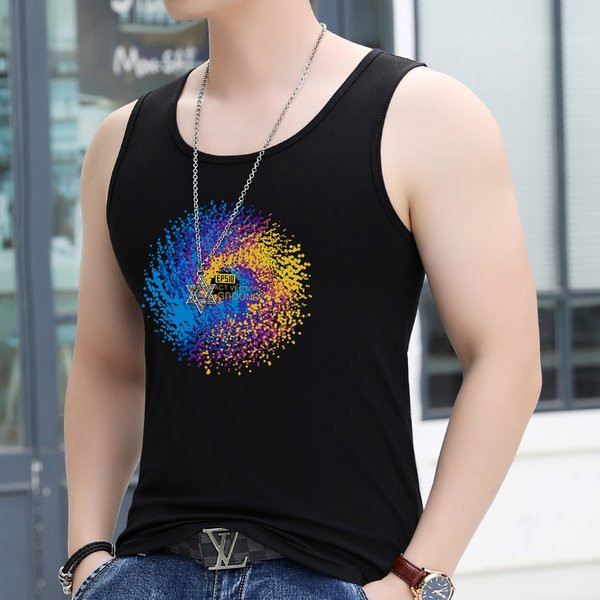 Ovaalse dekoltee ja värvitrükiga vabaaja topp