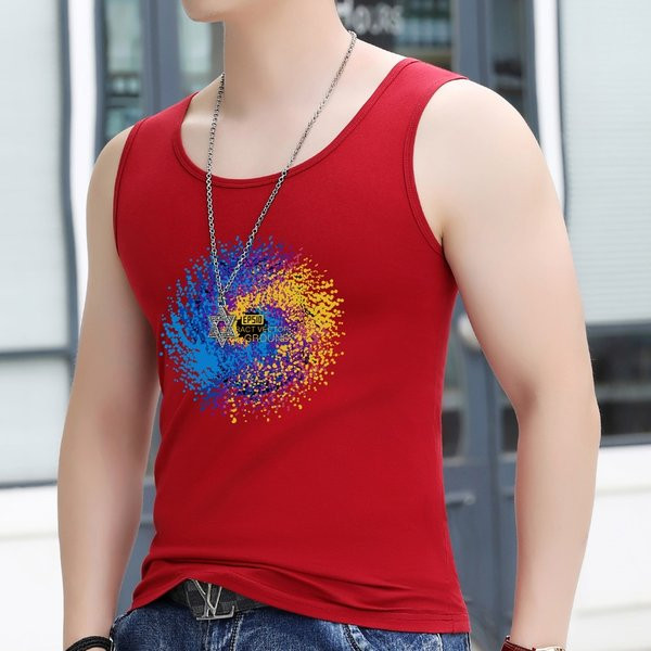 Ovaalse dekoltee ja värvitrükiga vabaaja topp