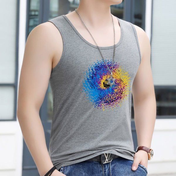 Ovaalse dekoltee ja värvitrükiga vabaaja topp