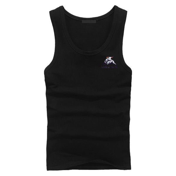 Βαμβακερό ανδρικό φανελάκι με χρωματιστή απλικέ