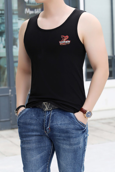 Мъжки потник с щампа в различни цветове 