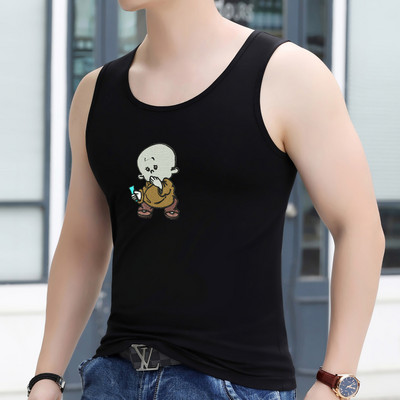 Βαμβακερό φανελάκι με έγχρωμη εκτύπωση