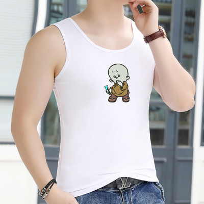 Βαμβακερό φανελάκι με έγχρωμη εκτύπωση