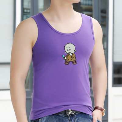 Βαμβακερό φανελάκι με έγχρωμη εκτύπωση