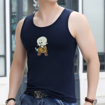 Βαμβακερό φανελάκι με έγχρωμη εκτύπωση