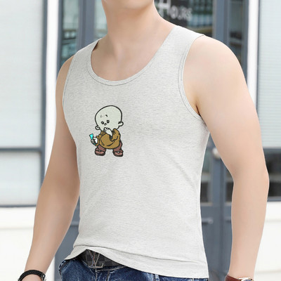 Βαμβακερό φανελάκι με έγχρωμη εκτύπωση