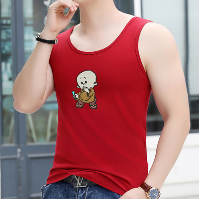 Βαμβακερό φανελάκι με έγχρωμη εκτύπωση