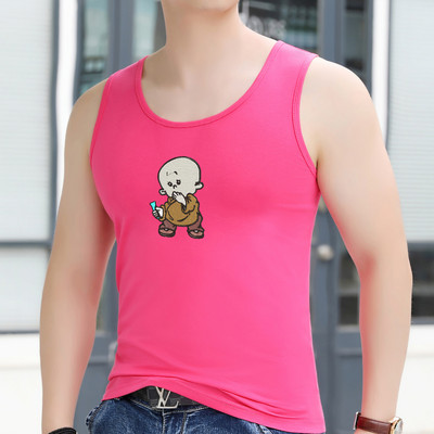 Βαμβακερό φανελάκι με έγχρωμη εκτύπωση