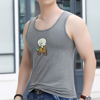 Βαμβακερό φανελάκι με έγχρωμη εκτύπωση