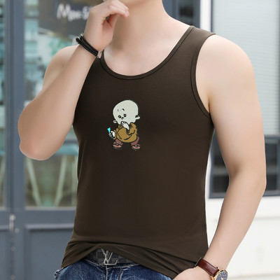 Βαμβακερό φανελάκι με έγχρωμη εκτύπωση