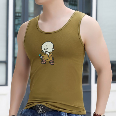 Βαμβακερό φανελάκι με έγχρωμη εκτύπωση