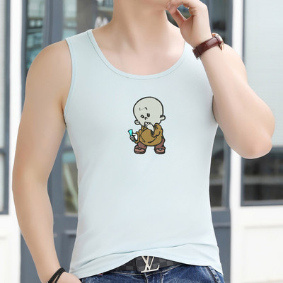 Βαμβακερό φανελάκι με έγχρωμη εκτύπωση